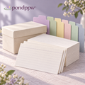 pondppw™ Daydream Index Card Kit, 200 Ruled 3 × 5-Inch Study Cards with 6 Pastel Dividers and Storage Box