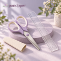pondppw™ Cloudcut Craft Scissors and Ruler Set, 5-Inch Stainless Steel Paper Scissors with 6-Inch Ruler for Journaling, School & DIY