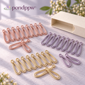 pondppw™ Ribbon Loop Paper Clips, 30 Decorative Metal Page Clips in 3 Pastel Finishes for Planners, Notes & Documents